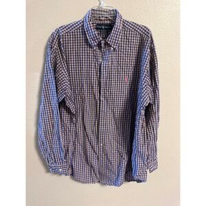 Ralph‎ Lauren Classic Fit Plaid Button Down Long Sleeve Shirt XL